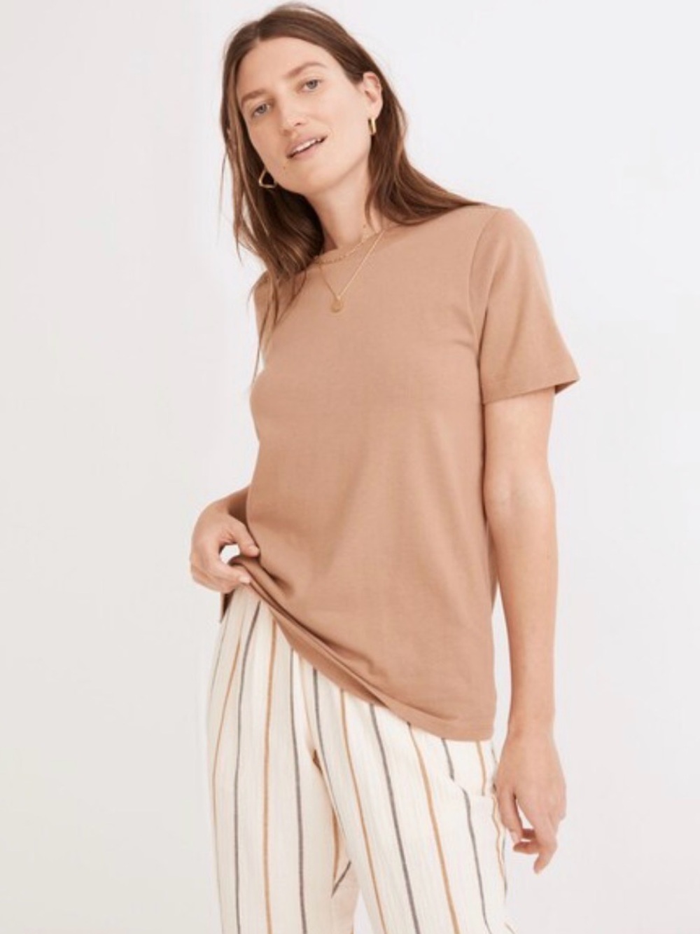 Madewell Supima Cotton Essential Tee in Faded Earth